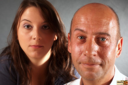 Familienfotos von Vater und Tochter