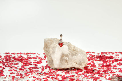 Produktfotos Piercingschmuck Ohrring rotes Herz